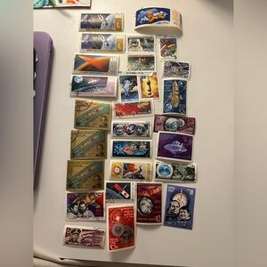 Vintage Space-Themed Stamps great for Every Space Lovers Collection
